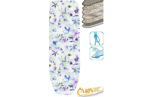 Strijkplankhoes 5 lagen maat  A  140 x 50 cm    Violetta