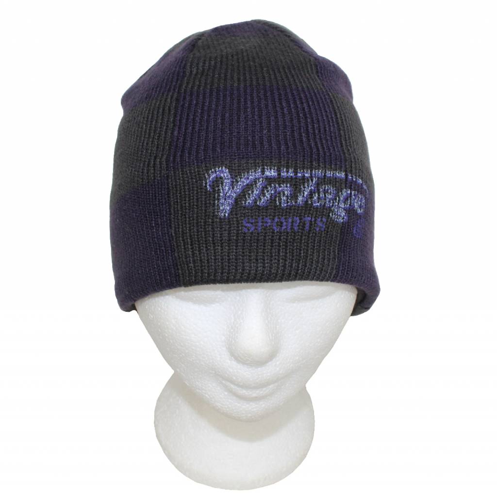 Kindermuts Vintage Aubergine/grey