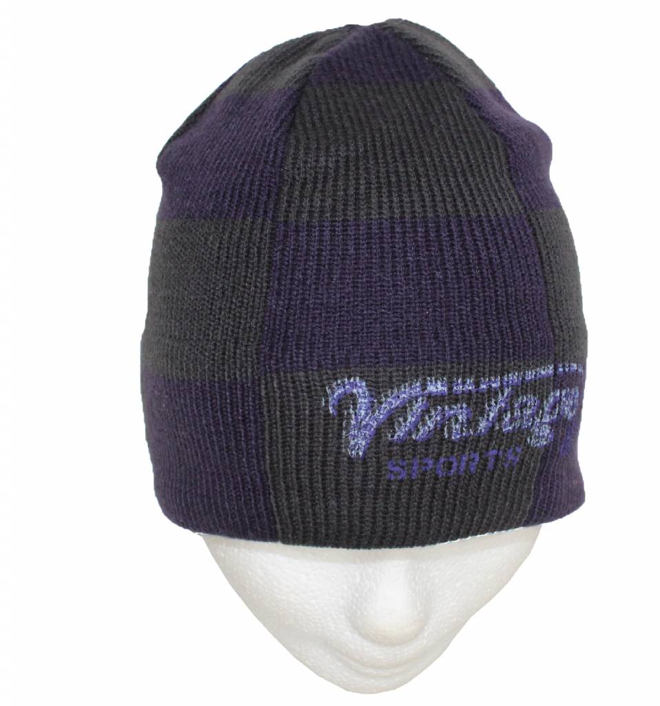 Kindermuts Vintage Aubergine/grey