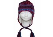 Peru Muts Jacquard bordeaux/blauw