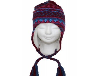 Peru Muts Jacquard bordeaux/blauw