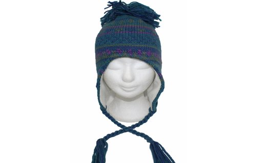 Peru Muts Jacquard groen/mauve