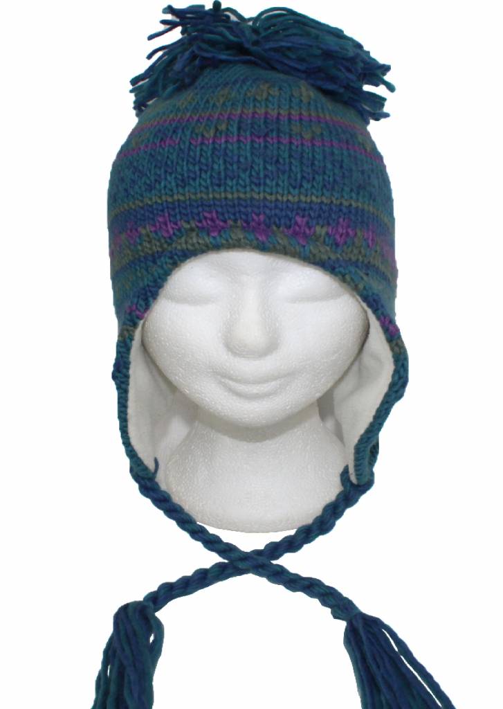 Peru Muts Jacquard groen/mauve