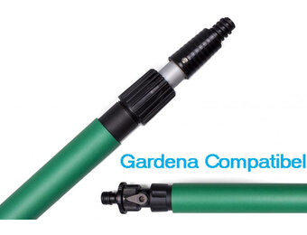 Professionele Telescoopsteel met Waterdoorvoer - Groen  1,80 meter