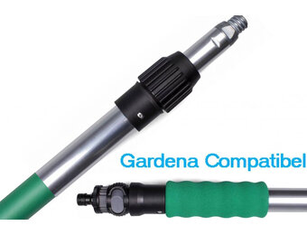 Professionele Telescoopsteel met Waterdoorvoer - Groen 3 meter