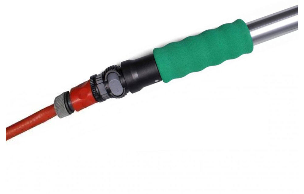 Professionele Telescoopsteel met Waterdoorvoer - Groen  3  meter