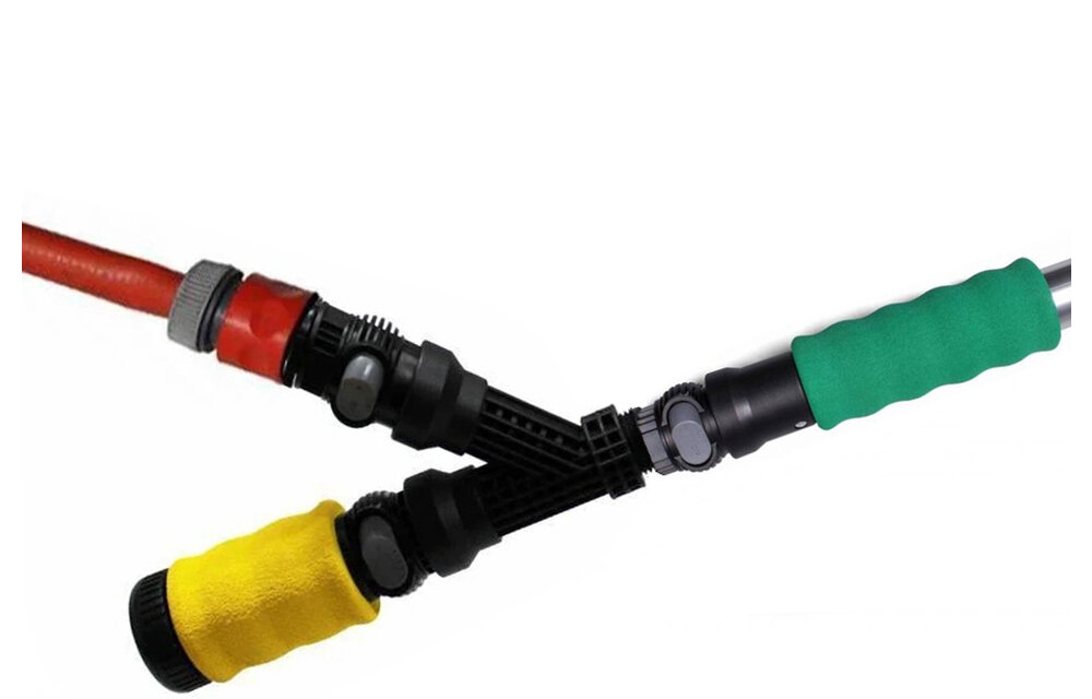 Professionele Telescoopsteel met Waterdoorvoer - Groen  3  meter