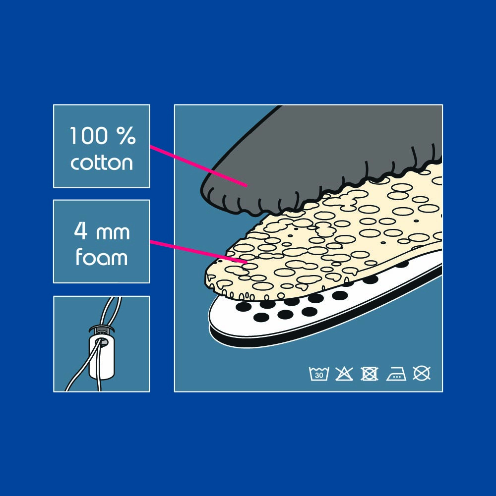 Mouwplankje met overtrek 51,5 x 12 cm.