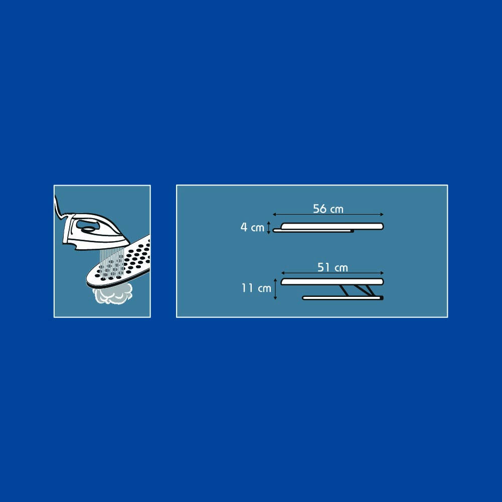 Mouwplankje met overtrek 51,5 x 12 cm.