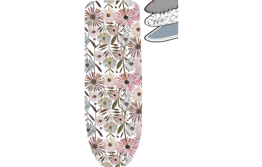 Strijkplankhoes 2 laags met elastiek A - Flower Party