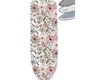 Strijkplankhoes 2 laags met elastiek A - Flower Party