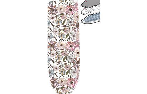 Strijkplankhoes 2 laags met elastiek A - Flower Party