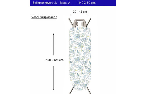 Strijkplankhoes 2 laags met elastiek A -  Ayla