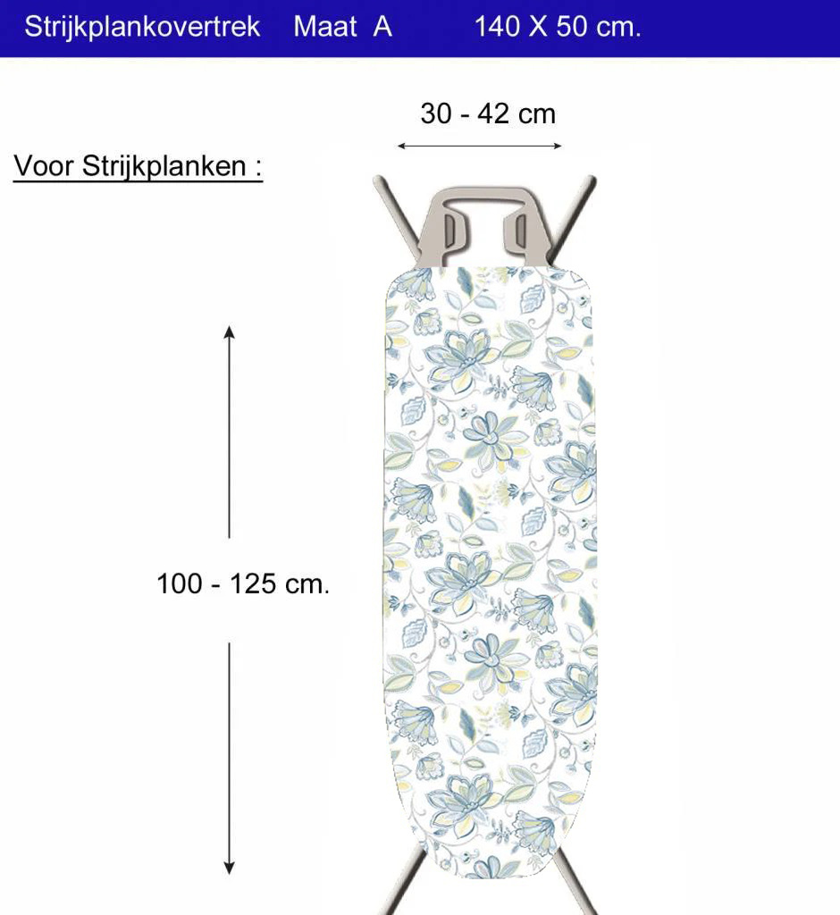 Strijkplankhoes 2 laags met elastiek A -  Ayla