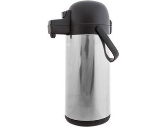 Pomp Thermos / Thermoskan met Drukknop - 1,9L - Rvs