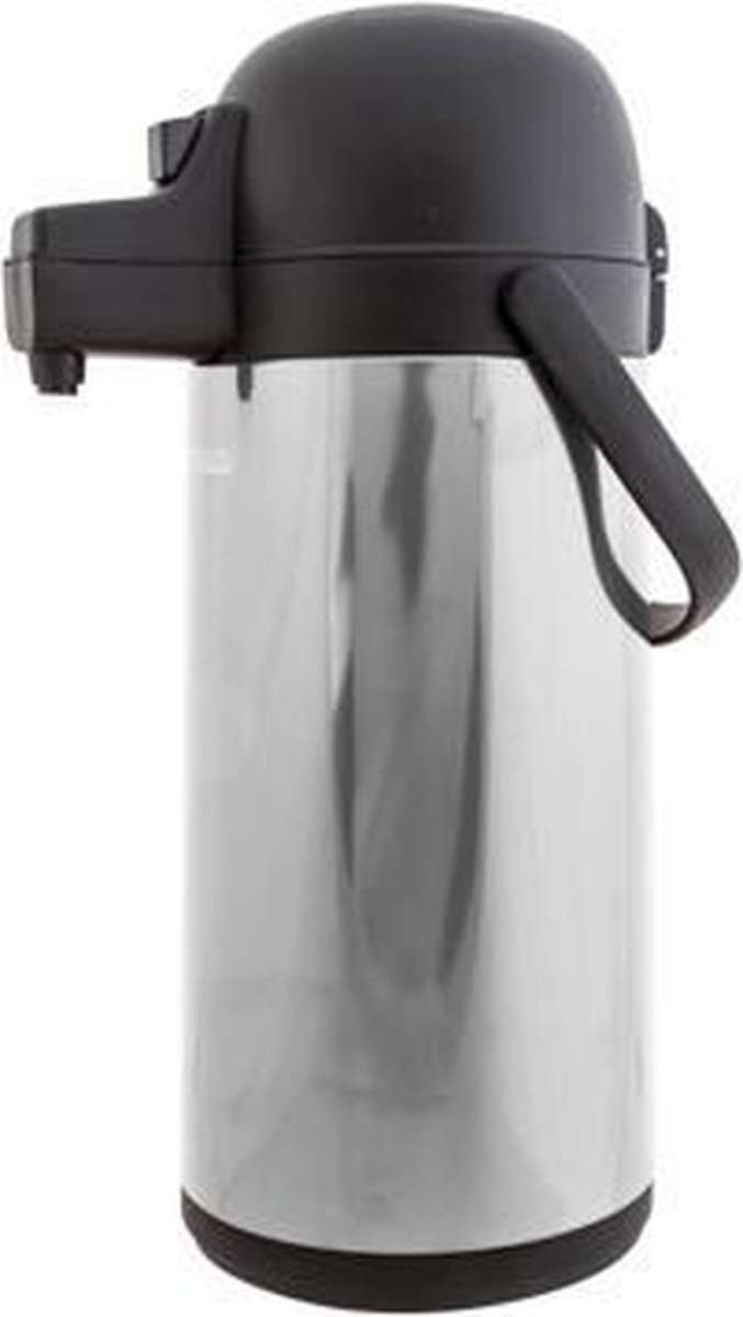 Pomp Thermos / Thermoskan met Drukknop - 1,9L - Rvs