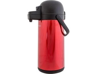 Pomp Thermos / Thermoskan met Drukknop - 1,9L - Rood