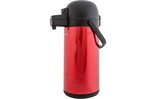 Pomp Thermos / Thermoskan met Drukknop - 1,9L - Rood