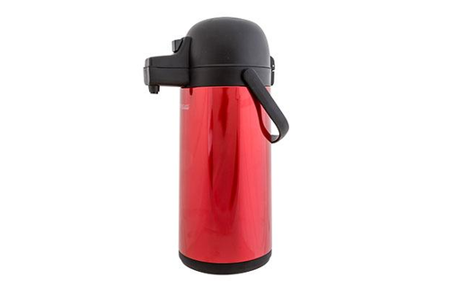 Pomp Thermos / Thermoskan met Drukknop - 1,9L - Rood