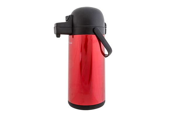 Pomp Thermos / Thermoskan met Drukknop - 1,9L - Rood