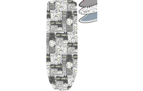 Strijkplankhoes 2 laags met elastiek A - Gattini