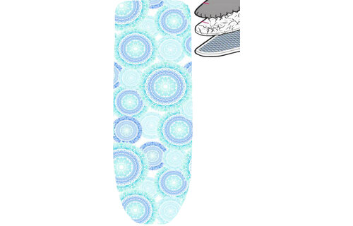 Strijkplankhoes 2 laags met elastiek A - Mandala New