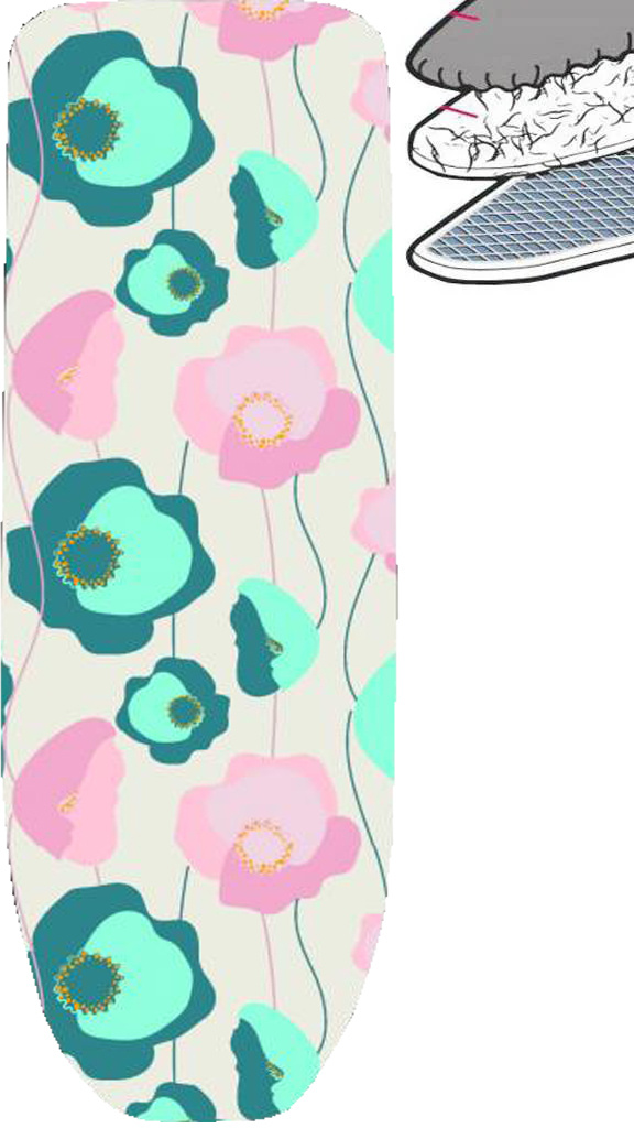 Strijkplankhoes 2 laags met elastiek A - Niko