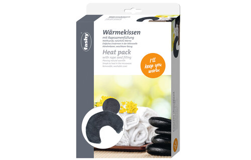 Koolzaadkussen in kraagvorm  Antraciet  ca. 48 x 35 cm.