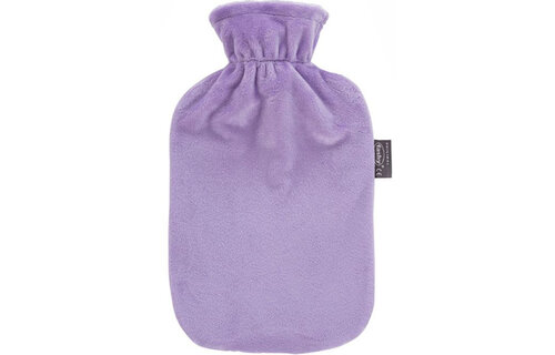 Warmwaterkruik  zachte velours Lilac   2 L