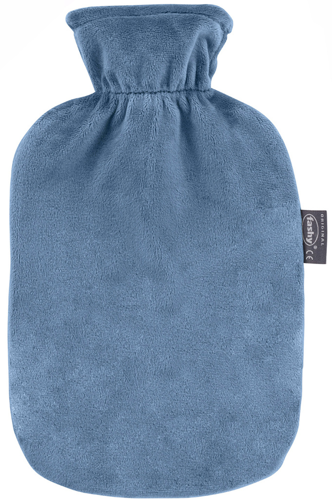 Warmwaterkruik 2 L. zachte velours Blue Warmwaterkruik 2 L. zachte velours Blue