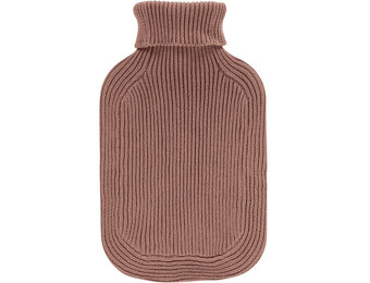 Warmwaterkruik 2 L. met gebreide hoes  knitted  Brown