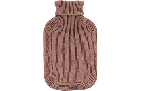 Warmwaterkruik 2 L. met gebreide hoes  knitted  Brown