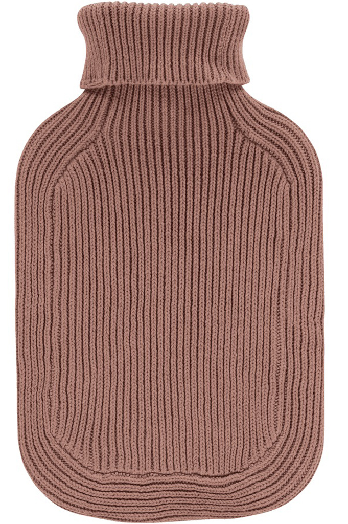 Warmwaterkruik 2 L. met gebreide hoes  knitted  Brown