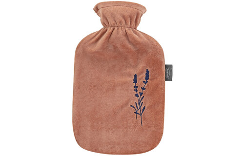 Warmwaterkruik 2 L.  Fleece  Lavendel