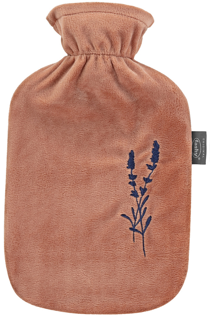 Warmwaterkruik 2 L.  Fleece  Lavendel