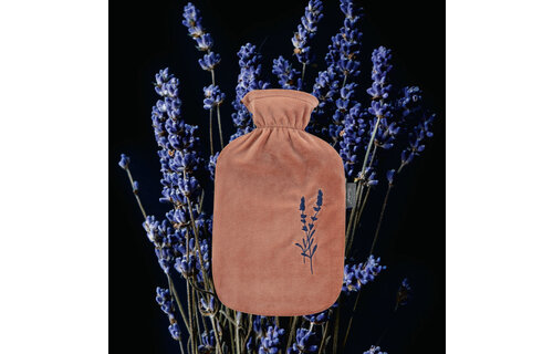 Warmwaterkruik 2 L.  Fleece  Lavendel