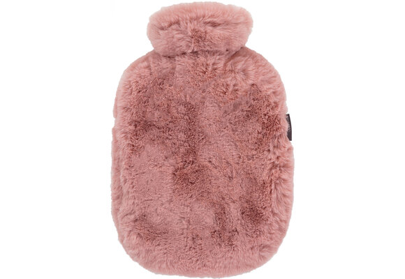 Warmwaterkruik 2 l. met extra zachte fleece hoes light pink