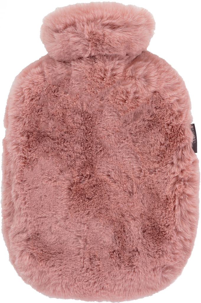 Warmwaterkruik 2 l. met extra zachte fleece hoes light pink