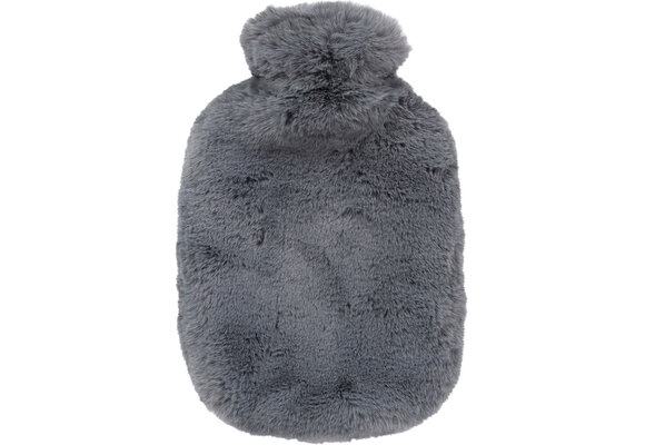 Warmwaterkruik 2 l. met extra zachte fleece hoes  grey