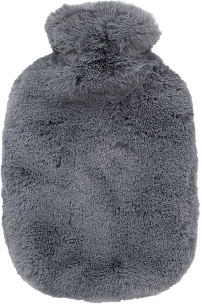 Warmwaterkruik 2 l. met extra zachte fleece hoes  grey