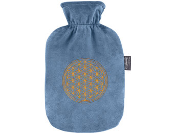 Warmwaterkruik 2 L. Fleece hoes - Blue
