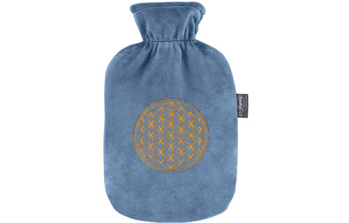 Warmwaterkruik 2 L. Fleece hoes - Blue