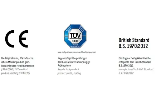 Warmwaterkruik 2 L. Fleece hoes - Blue