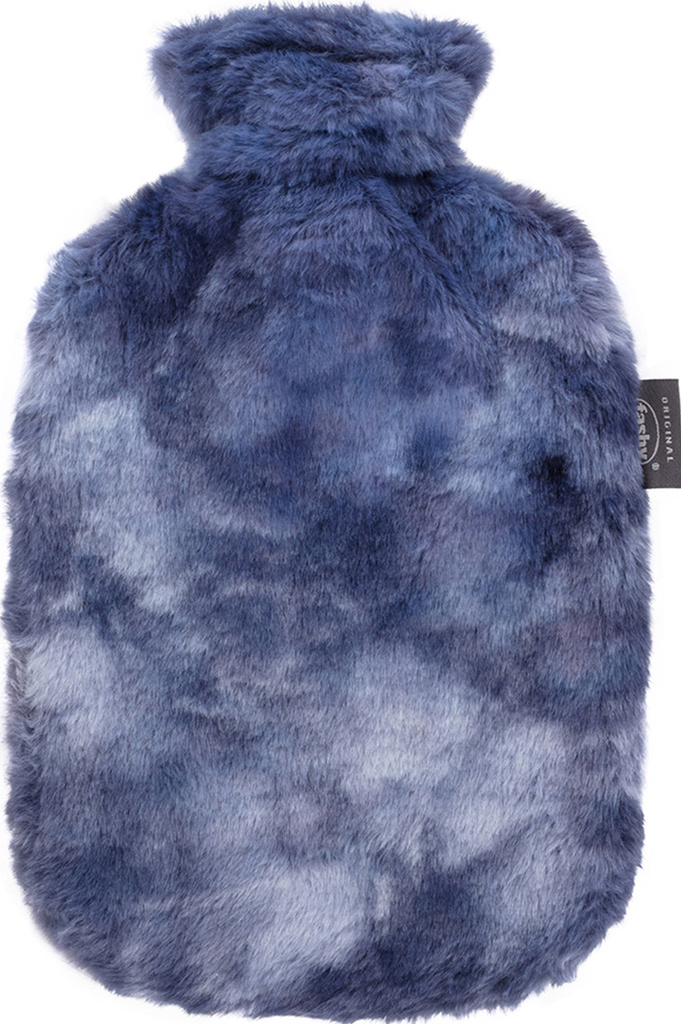 Warmwaterkruik 2 l. extra zachte Plusche overtrek - Blue Warmwaterkruik 2 l. extra zachte Plusche overtrek - Blue