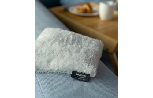 Kersenpitkussen Pluche overtrek  ecru 17x18 cm.