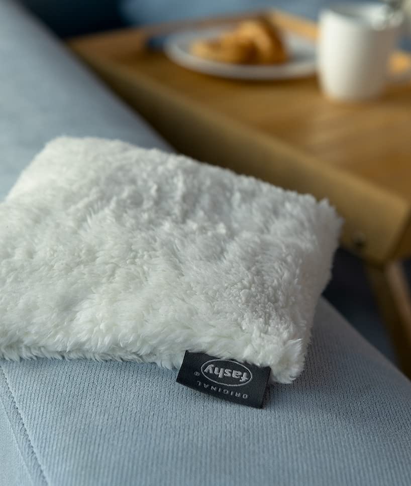 Kersenpitkussen Pluche overtrek  ecru 17x18 cm.