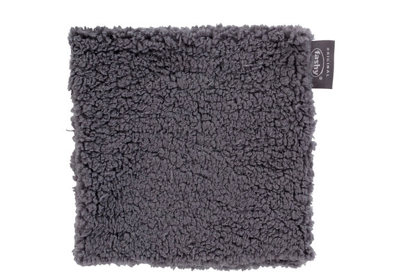 Kersenpitkussen Pluche overtrek antraciet 17x18 cm.