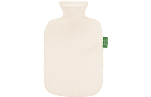 Warmwaterkruik 2 l.  Fleece overtrek - Ivory