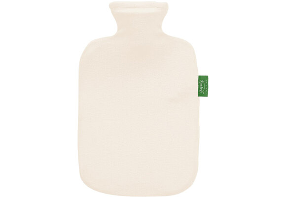 Warmwaterkruik 2 l.  Fleece overtrek - Ivory