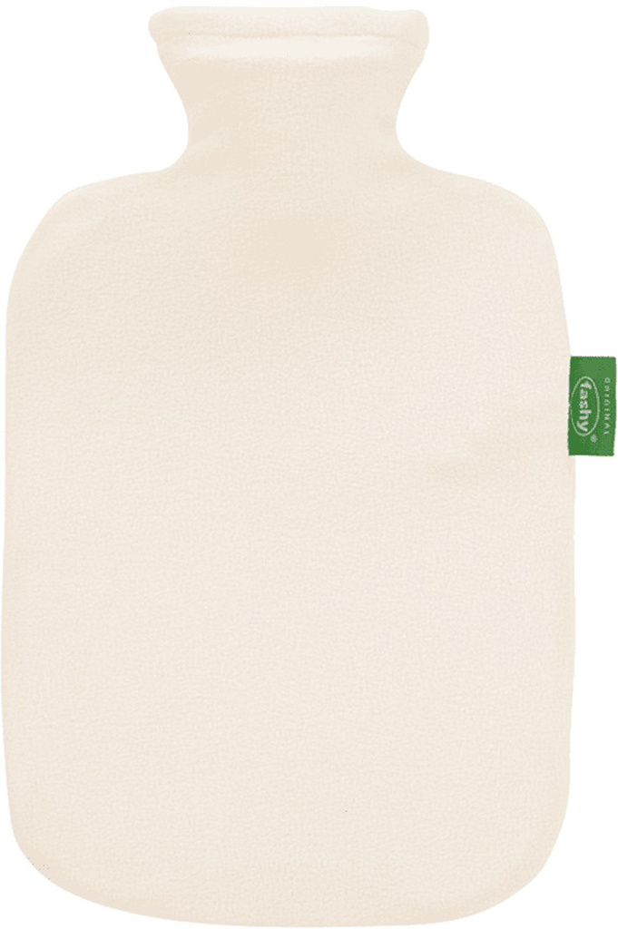 Warmwaterkruik 2 l.  Fleece overtrek - Ivory